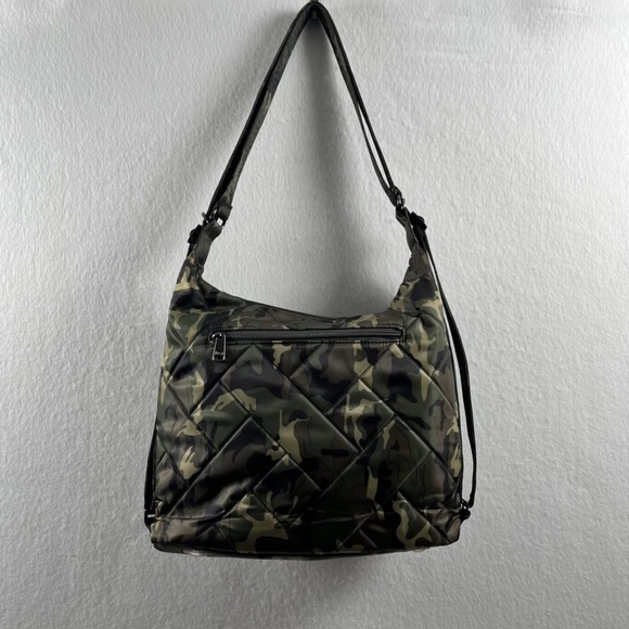 Lug Zipliner 2 Convertible Hobo Bag Backpack Camo Green Thermal Pocket - Picture 5 of 14